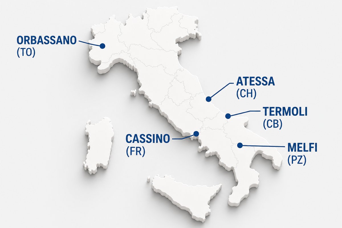 Le nostre sedi e hub intermodali in Italia